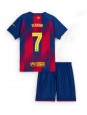 Billige Barcelona Ferran Torres #7 Hjemmedraktsett Barn 2025-26 Kortermet (+ Korte bukser)